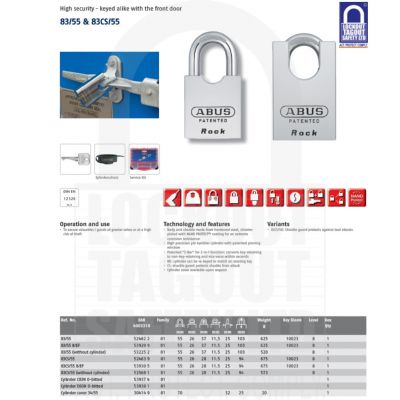 ABUS 83CS/55 Rock Closed Shackle Restricted #4